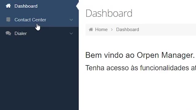 Menu do Orpen Manager