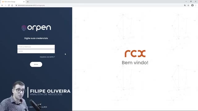 Tela de login do agente